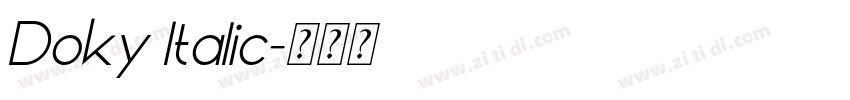 Doky Italic字体转换 Doky Italic字体转换